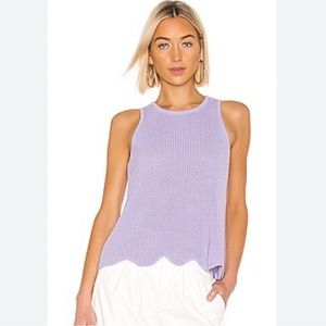 Autumn Cashmere Scallop Shaker Tank